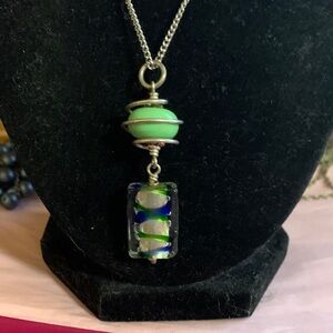 Green Glass Pendant Necklace - Unbranded Women’s Jewelry